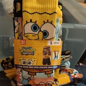 SpongeBob SquarePants Kids Boxer Briefs and Socks - Yellow, Blue, Black